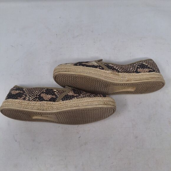 Clarks Collection Snakeskin Azella Theoni Espadrille Flats Loafers Moto Size 7 - Picture 4 of 10
